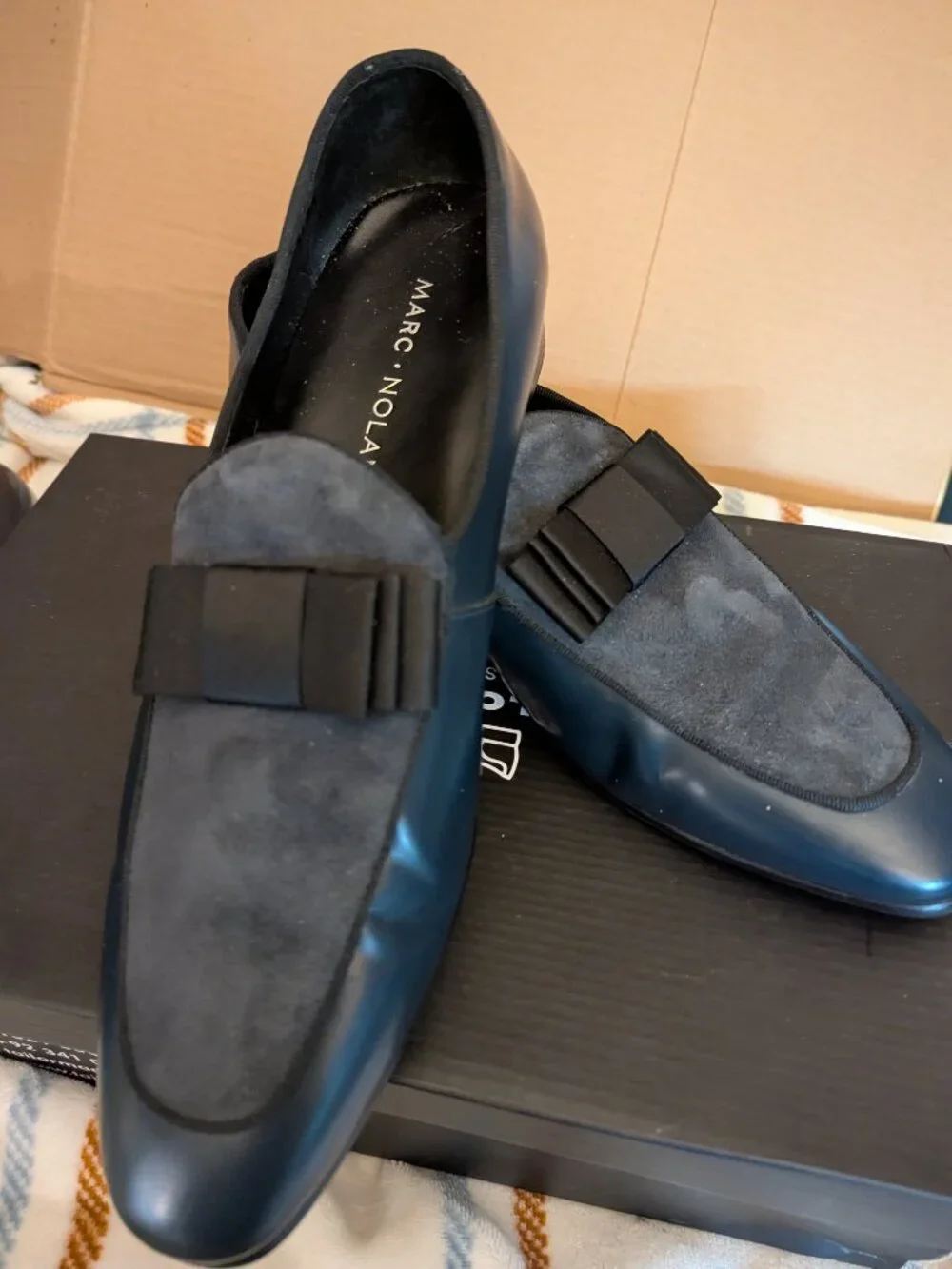 MARC NOLAN Men's Dress Shoes Navy Blue Size 9.5
